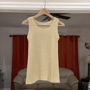 Lisa Robertson Women’s Creamy Knit Sleeveless Sweater Size S